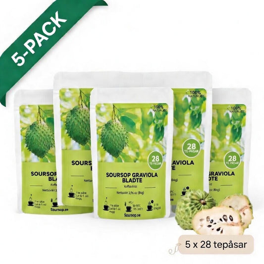 Ekologiskt Graviola-te – 5 Förpackningar (Bäst Värde)